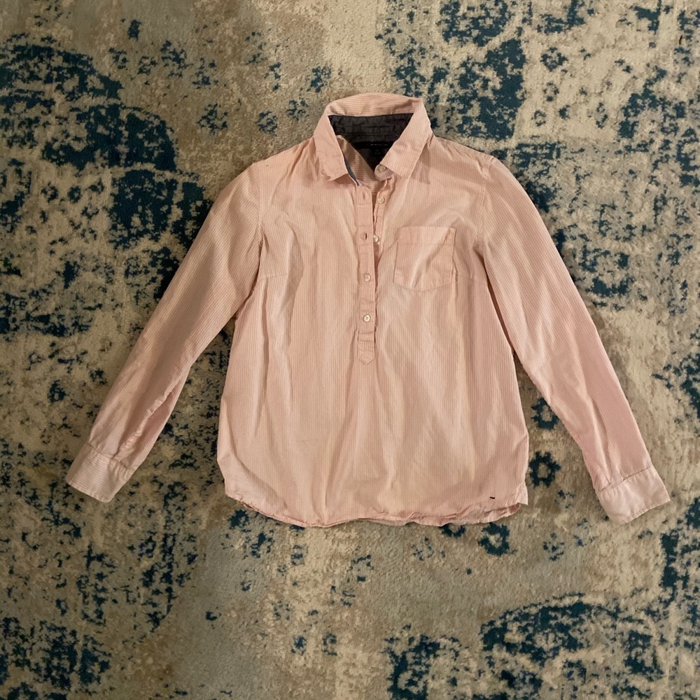 Pink Tommy Hilfiger Long Sleeve Shirt